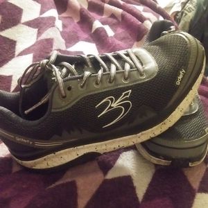 Grey and Silver Athletic Shoes